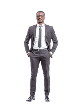 Confident Businessman in Formal Attire png