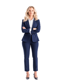 Confident Businesswoman in Professional Attire png