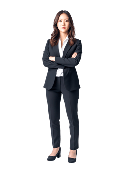 Confident Business Woman in Professional Attire png