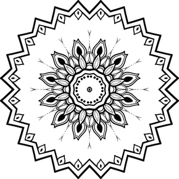 Doodles Vibrant Mandala Design Art Circular Pattern in Form of Mandala With Flower for Henna, Mehndi, Tattoo, Decoration Decorative Ornament in Ethnic Oriental Style. vector