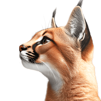 Caracal Portrait in Soft Natural Light png