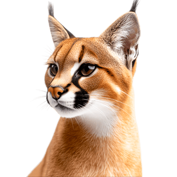 Serene Portrait of a Wild Cat Against png