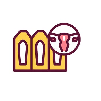A cartoon bird is peeking out of a window vector
