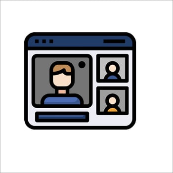 conferencing icon illustration vector