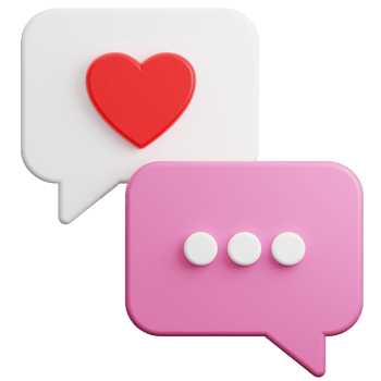 Romantic Talk 3D Illustration png