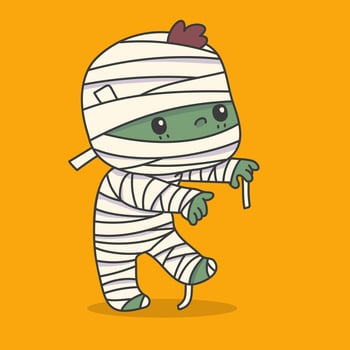 Cute Mummy in Cartoon Style vector