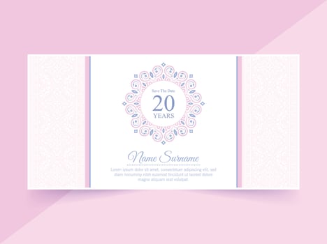 soft abstract pattern birthday invitation design vector