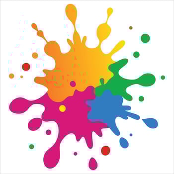 Colorful paint splatter vector