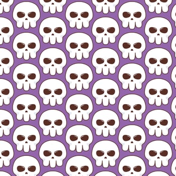 Illustration skull helloween pattern. Illustration Background Of Helloween. vector