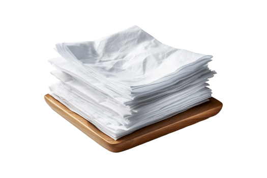 Airlaid Napkin on transparent background. png