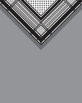 Blank background Palestine keffiyeh scarf vector