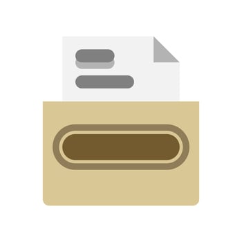 Archive document box icons. Flat style office symbols for digital design purposes. vector