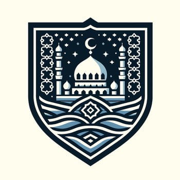 Islamic mosque illustration vector