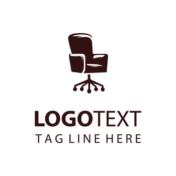 Office chair logo design vector