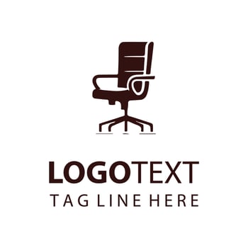 Office chair logo design vector