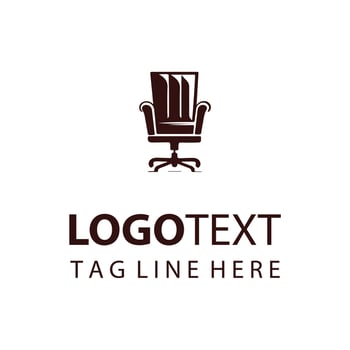 Office chair logo design vector