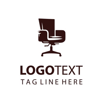 Office chair logo design vector