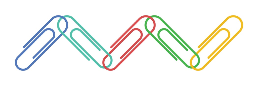 Paper clip icon in flat style. Office attachment illustration on isolated background. Stationery sign business concept. vector