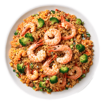 Shrimp Jambalaya Mandala succulent shrimp sausage and vegetables Food and culinary concept Final image should png