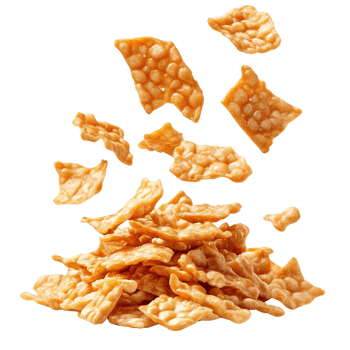 Crispy Tempeh Chips Isolated on Transparent Background png