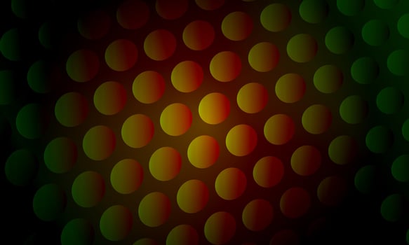 Abstract halftone dots dotted on dark gold background. vector