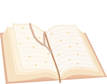 Opened Quran Islamic Book vector