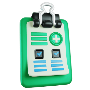 medical record 3d illustration png