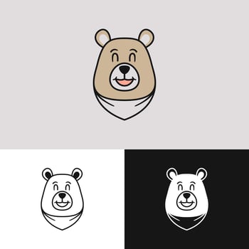 The logo depicts a boy with a bear, creating a cheerful and imaginative feel vector