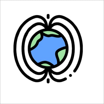 Earth magnet illustration vector