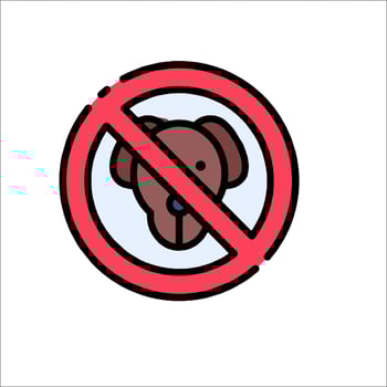 No dog allowed sign illustration vector