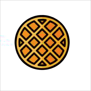 Waffle icon illustration vector