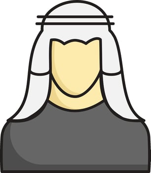 Arabic man avatar icon illustration vector