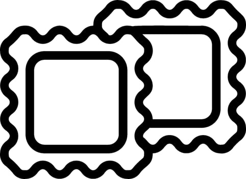 Two postage stamps on a white background vector