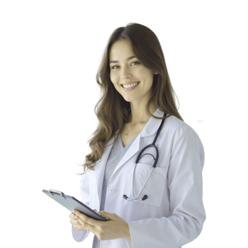 Female doctor isolated on transparent background png