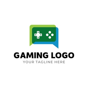 Gaming logo template vector