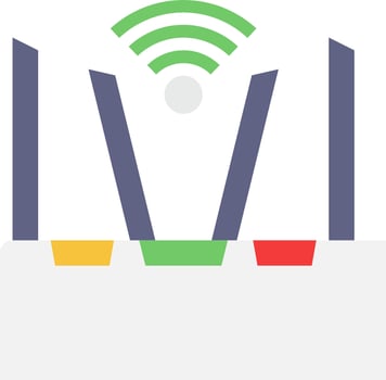 A wifi symbol with three different colors vector
