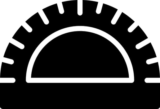 A black and white icon of a compass vector