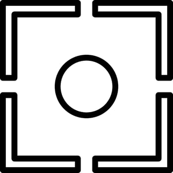 A square with a circle in the middle vector