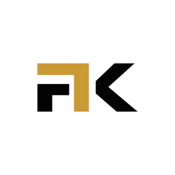 Initial FK Simplicity Icon Business Geometric Creative Logo vector
