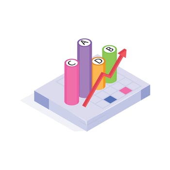 Take a look at this amazing icon of business analysis in modern style vector