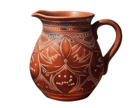 Close-Up Illustration of a Ceramic Jug png