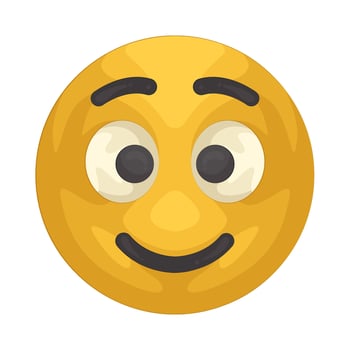 Illustration of smiling emoji vector