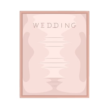 Illustration of wedding invitation card vector