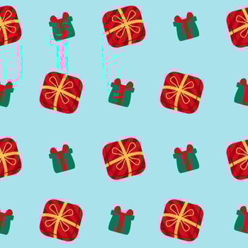 Christmas gift boxes pattern vector
