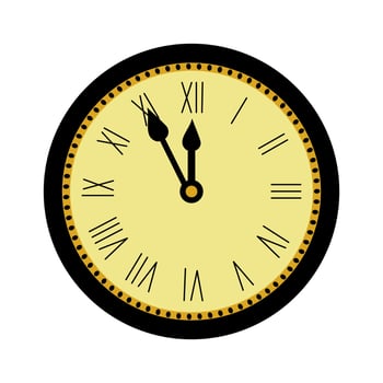 A clock with Roman numeralsA clock with Roman numerals vector