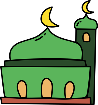 Green Islamic mosque png