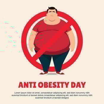Anti Obesity Day background. vector