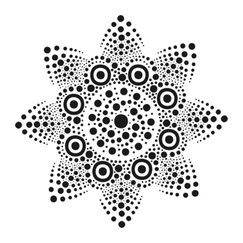 An Abstract Play of Circles and Dots in black mode color png