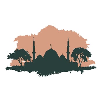 Islamic Silhouette Graphic Illustration of Surah Alif Lam Mim Quran vector