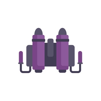 Futuristic spaceship engine providing thrust in space vector